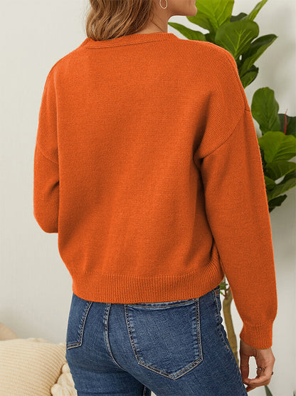 Flower Button Front Dropped Shoulder Cardigan-Angel Casuals