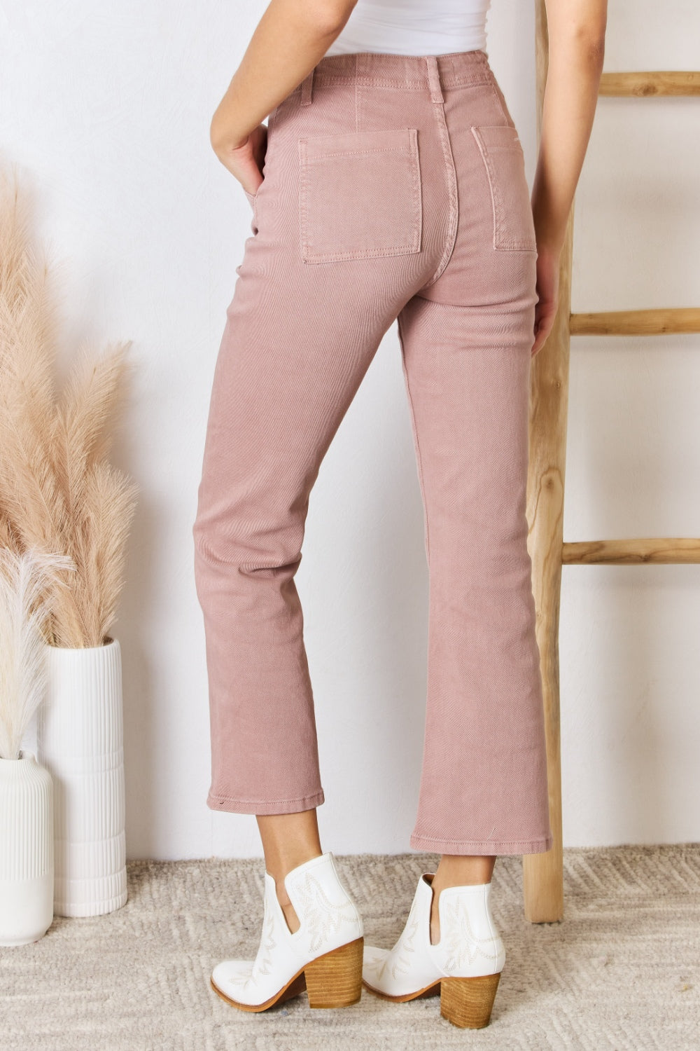 RISEN Full Size High Rise Ankle Flare Jeans-Angel Casuals