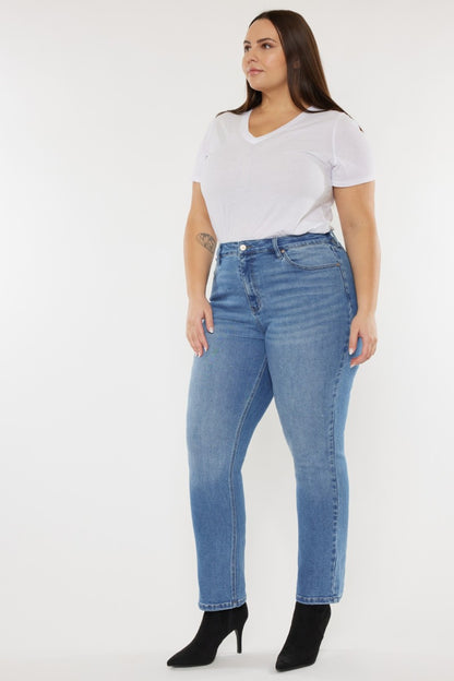 Kancan Full Size Cat's Whiskers High Waist Jeans-Angel Casuals