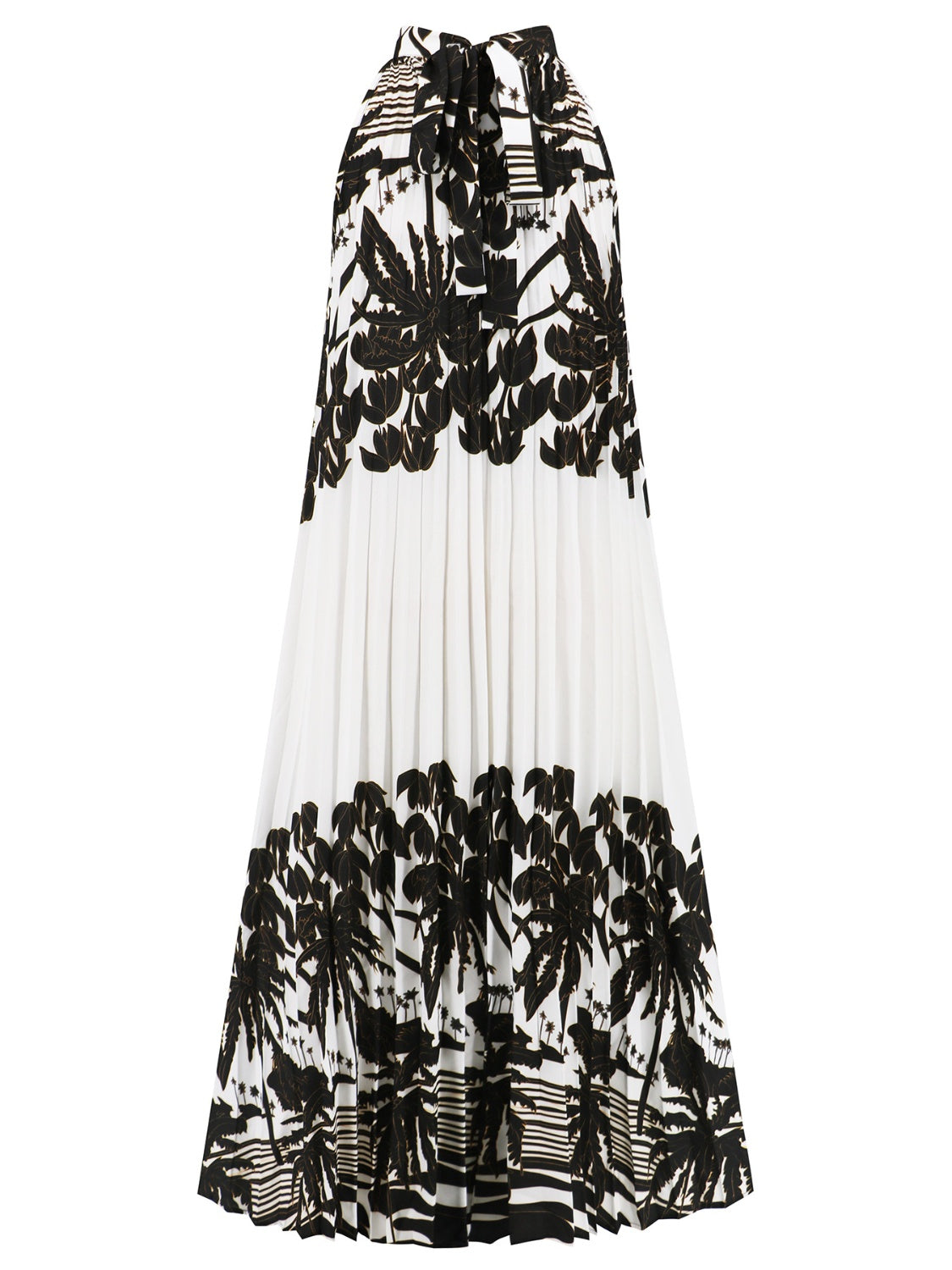 Tied Printed Sleeveless Midi Dress-Angel Casuals