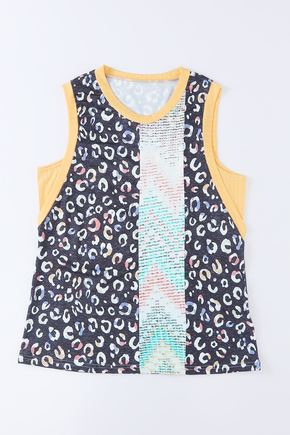 Leopard Round Neck Tank-Angel Casuals