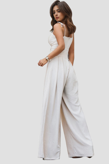 Spaghetti Strap Wide Leg Jumpsuit-Angel Casuals