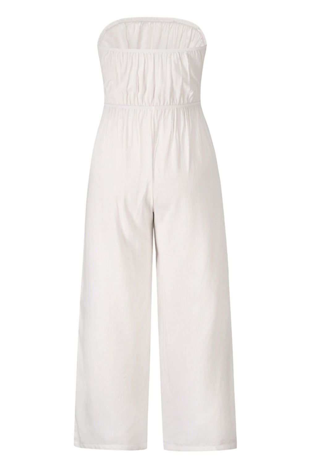 Tied Cutout Tube Wide Leg Jumpsuit-Angel Casuals