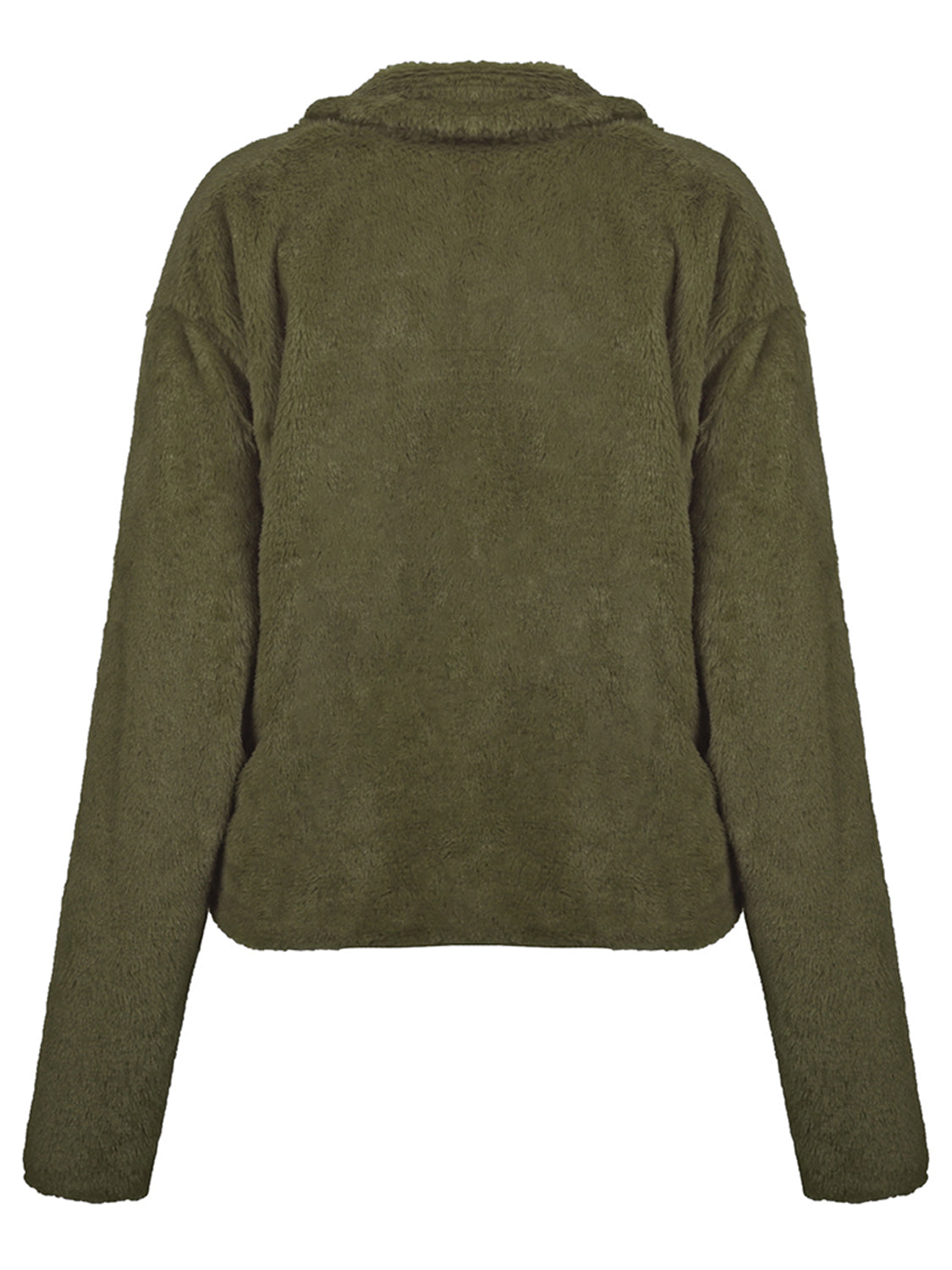 Ivy Lane Plush Open Front Dropped Shoulder Jacket-Angel Casuals
