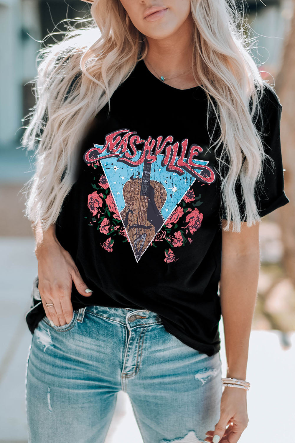 NASHVILLE Graphic T-Shirt-Angel Casuals