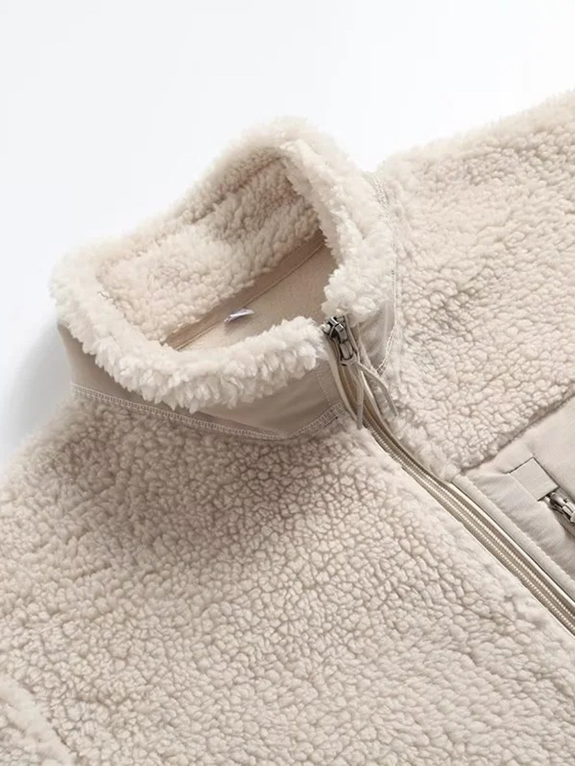 Zip Up Long Sleeve Plush Jacket-Angel Casuals