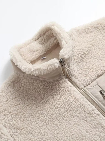 Zip Up Long Sleeve Plush Jacket-Angel Casuals