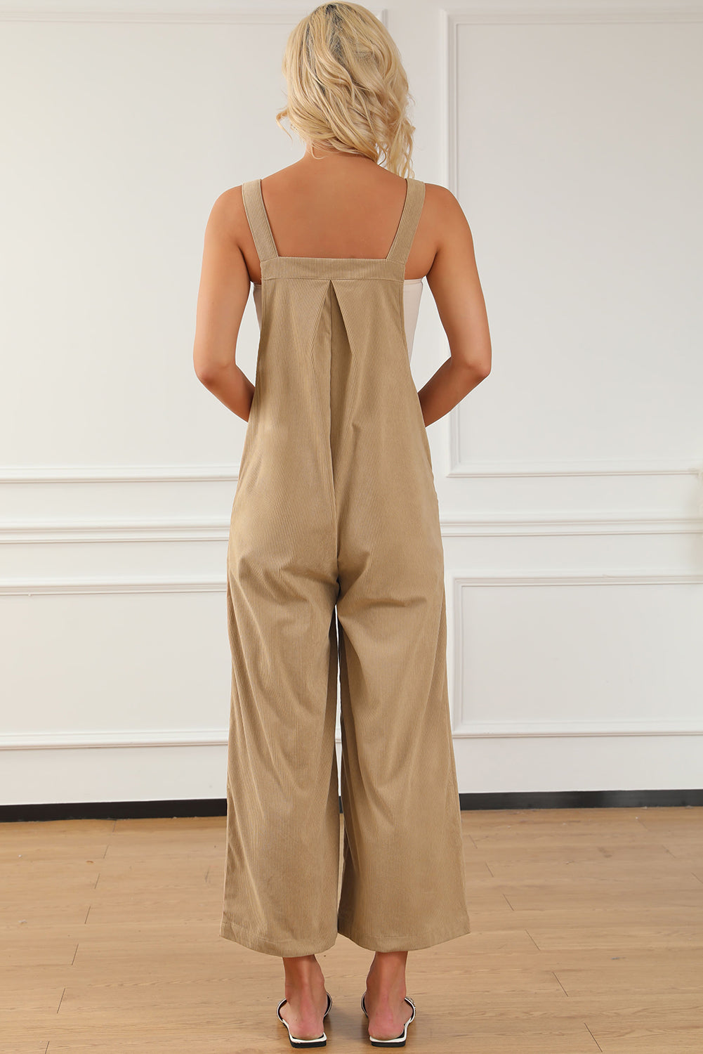 Pocketed Wide Leg Overall-Angel Casuals