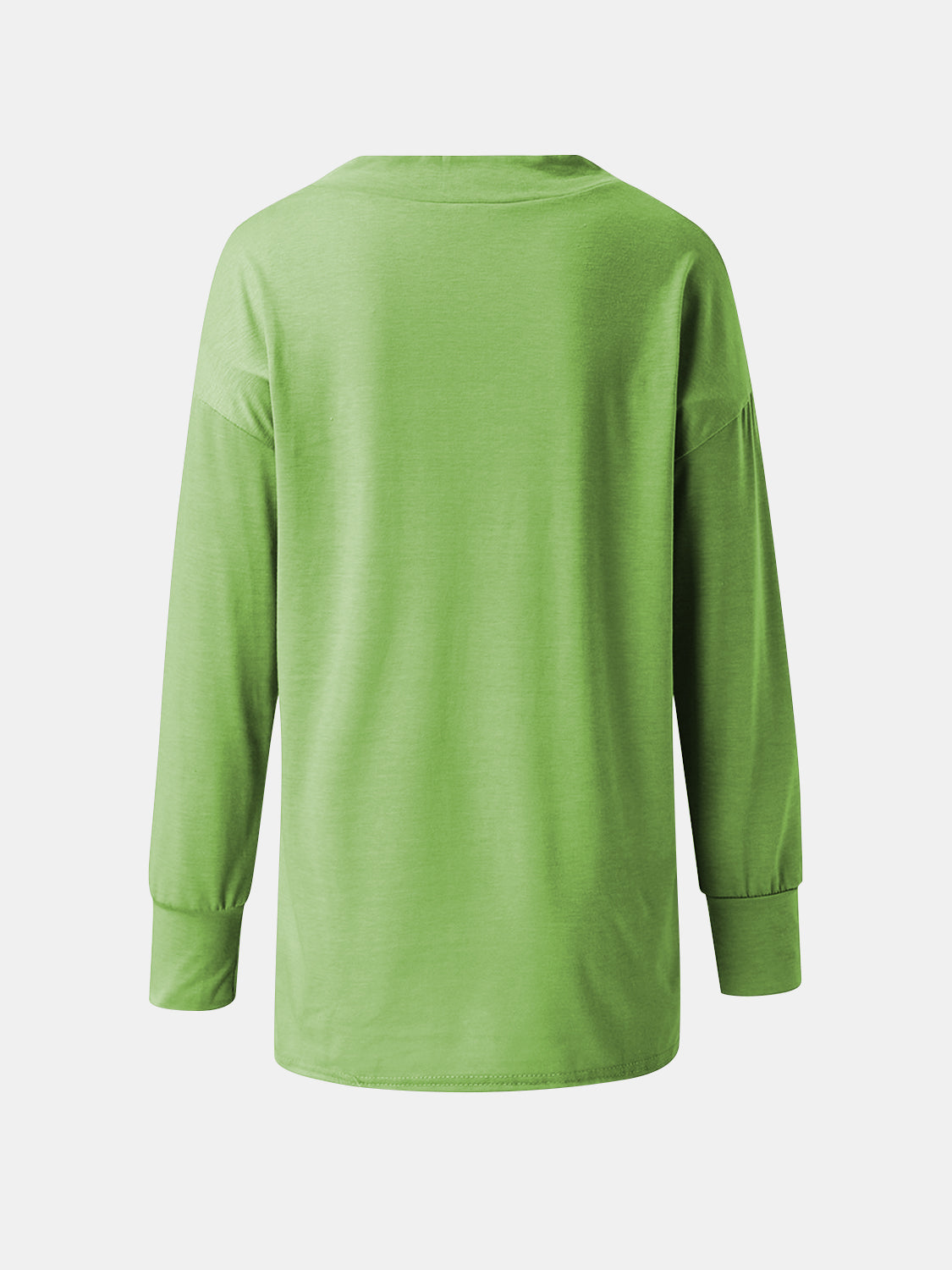 Full Size V-Neck Long Sleeve T-Shirt-Angel Casuals