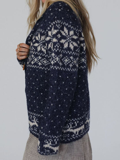 Zip Up Long Sleeve Cardigan-Angel Casuals
