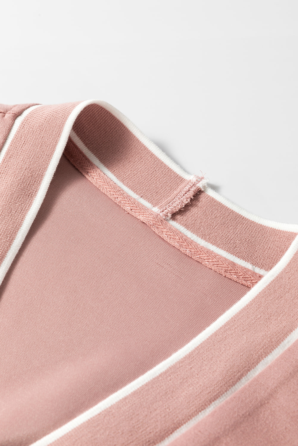 Contrast Trim V Neck Button Up Cardigan-Angel Casuals