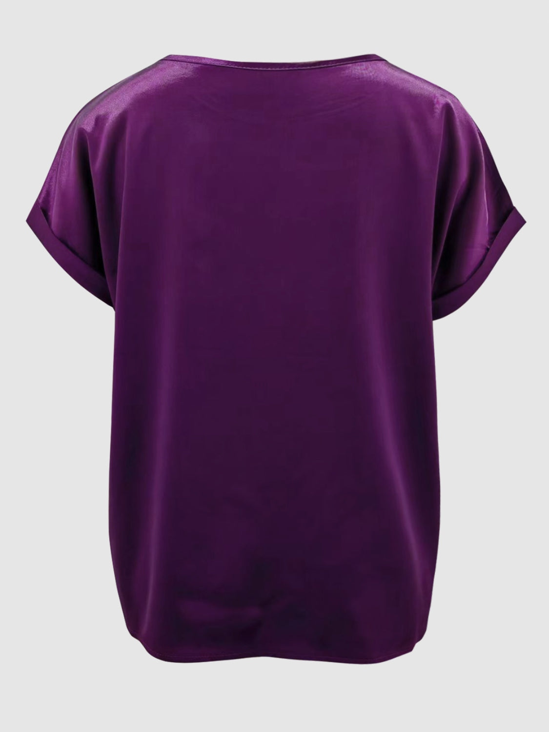 Round Neck Short Sleeve T-Shirt-Angel Casuals