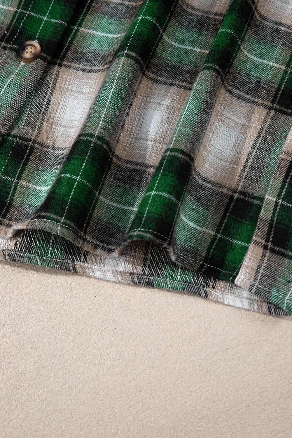 Drawstring Pocketed Plaid Hooded Jacket-Angel Casuals
