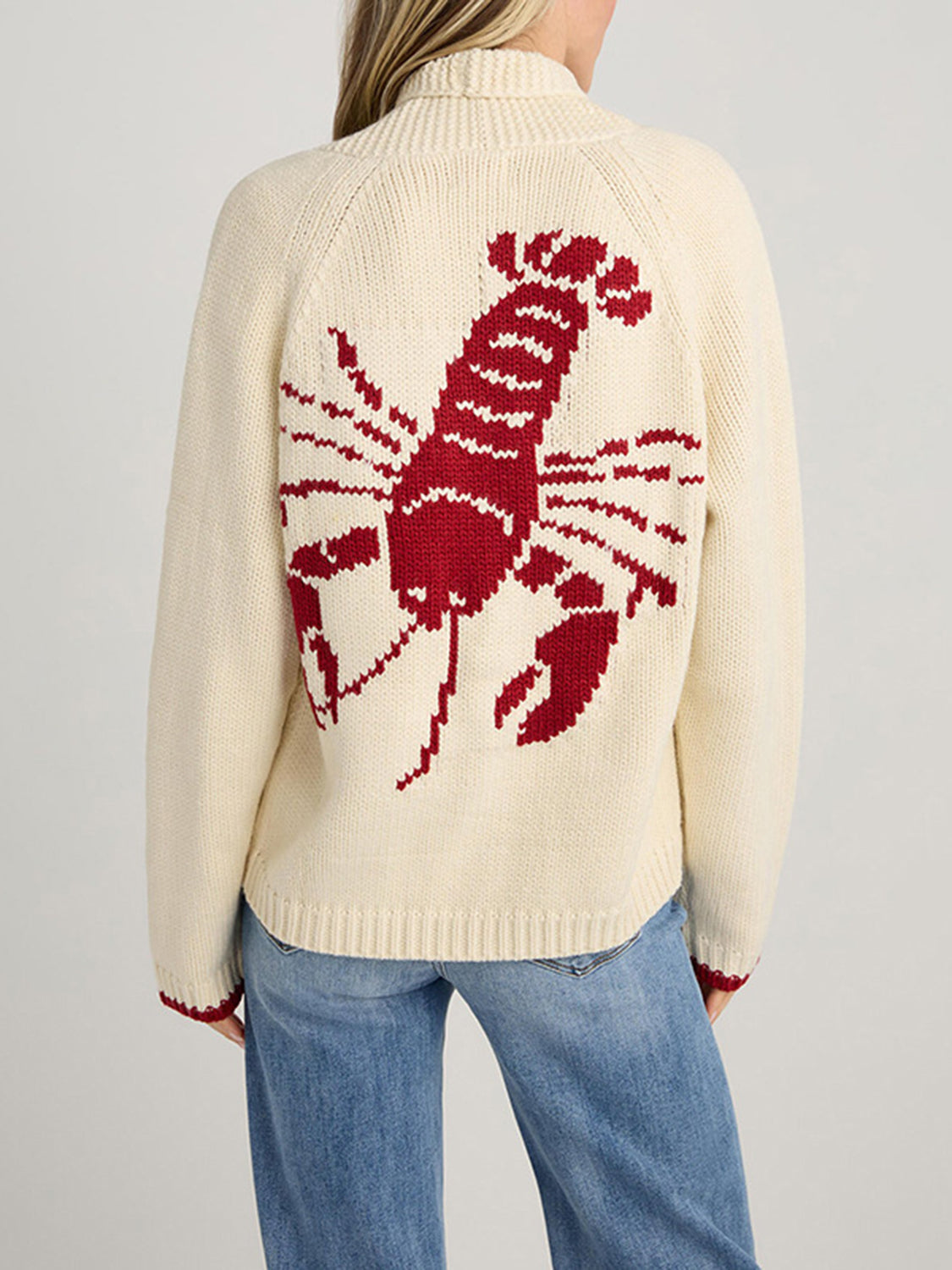 Lobster Button Up Long Sleeve Cardigan-Angel Casuals