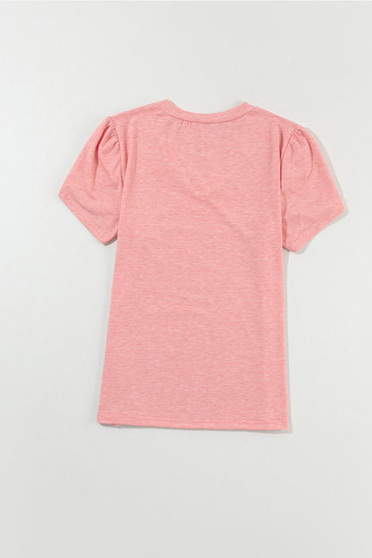 V-Neck Petal Sleeve T-Shirt-Angel Casuals