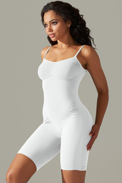 Spaghetti Strap Active Romper-Angel Casuals