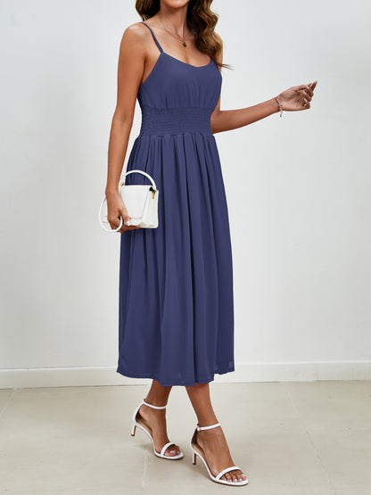 Scoop Neck Midi Cami Dress-Angel Casuals
