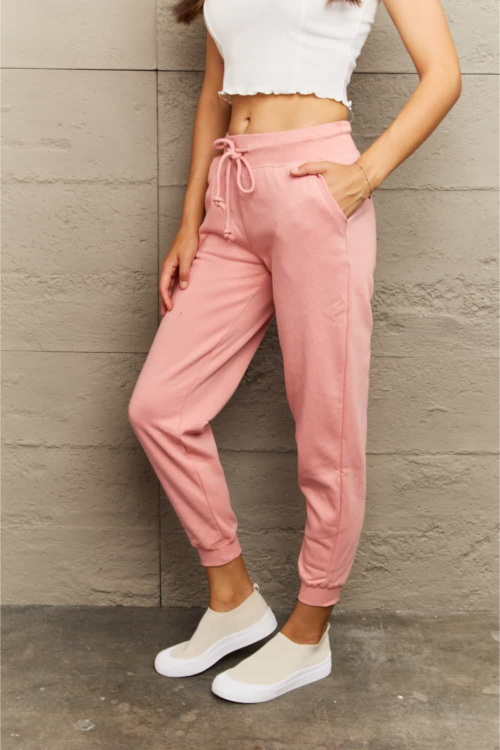 Ninexis Full Size Tie Waist Long Sweatpants-Angel Casuals