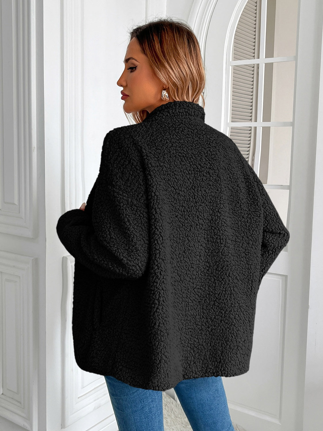 Ivy Lane Zip Up Long Sleeve Fuzzy Jacket-Angel Casuals