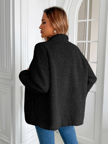 Ivy Lane Zip Up Long Sleeve Fuzzy Jacket-Angel Casuals
