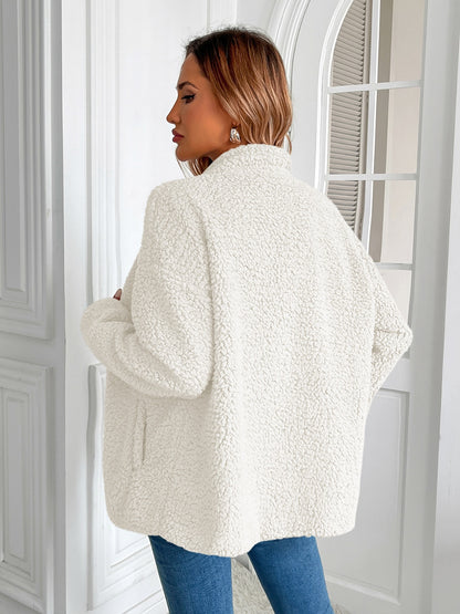 Ivy Lane Zip Up Long Sleeve Fuzzy Jacket-Angel Casuals