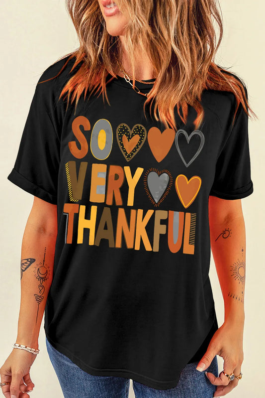 Letter Graphic Round Neck Short Sleeve T-Shirt-Angel Casuals