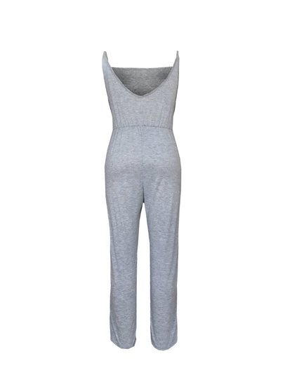 Tied Spaghetti Strap Square Neck Jumpsuit-Angel Casuals