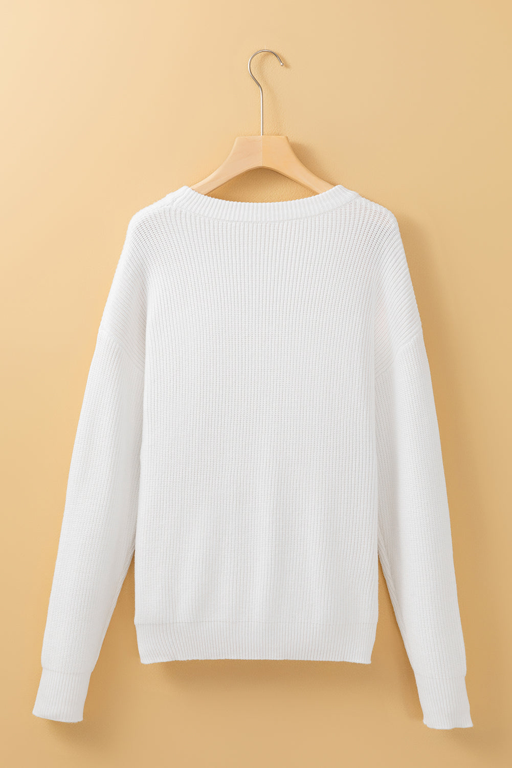 HELLO PUMPKIN Round Neck Long Sleeve Sweater-Angel Casuals