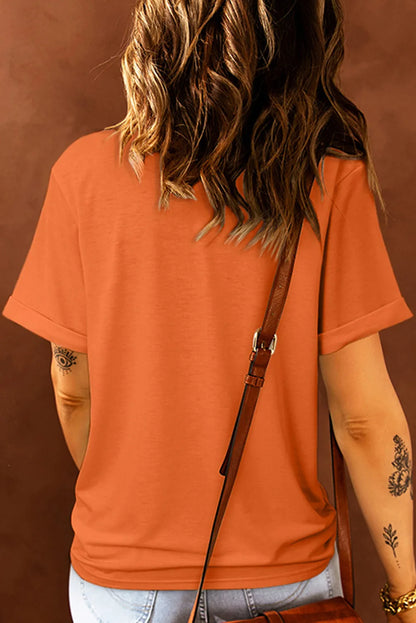 Graphic Round Neck Short Sleeve T-Shirt-Angel Casuals