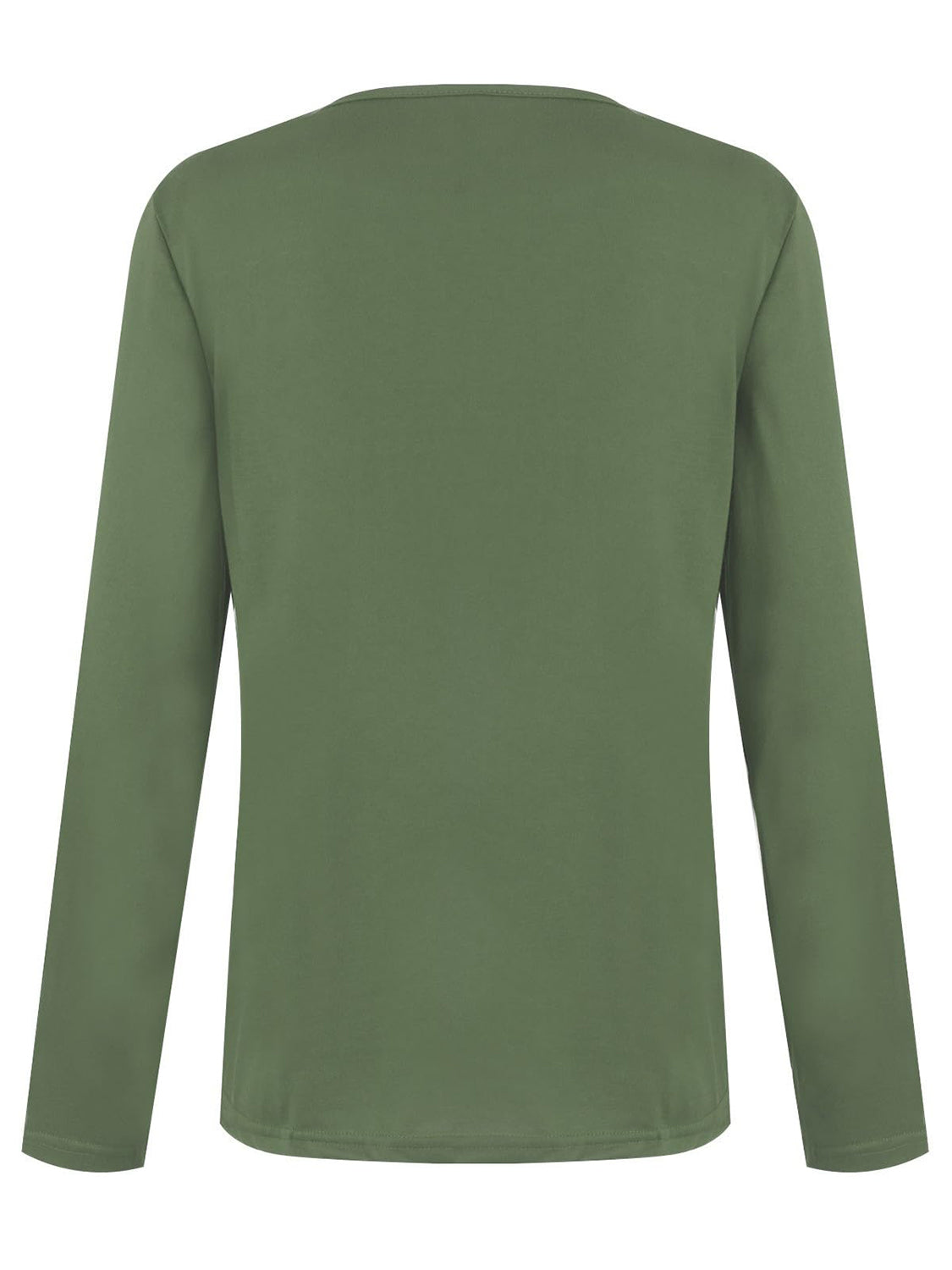 Half Button Long Sleeve T-Shirt-Angel Casuals