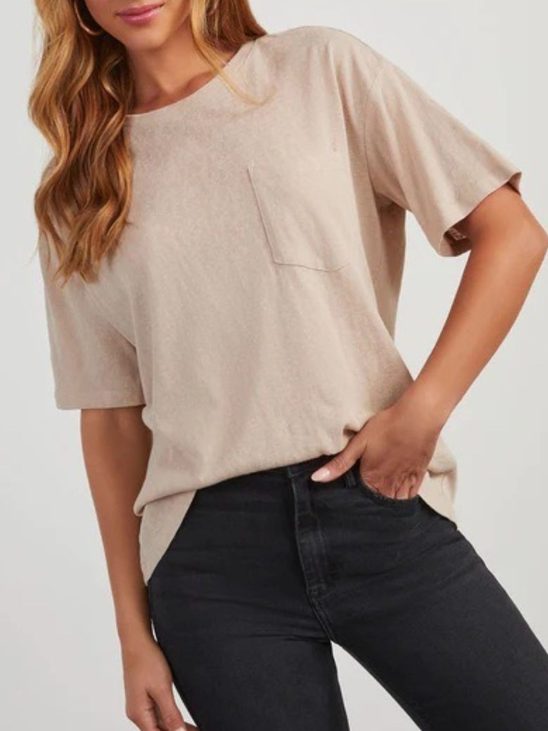 Round Neck Half Sleeve T-Shirt-Angel Casuals