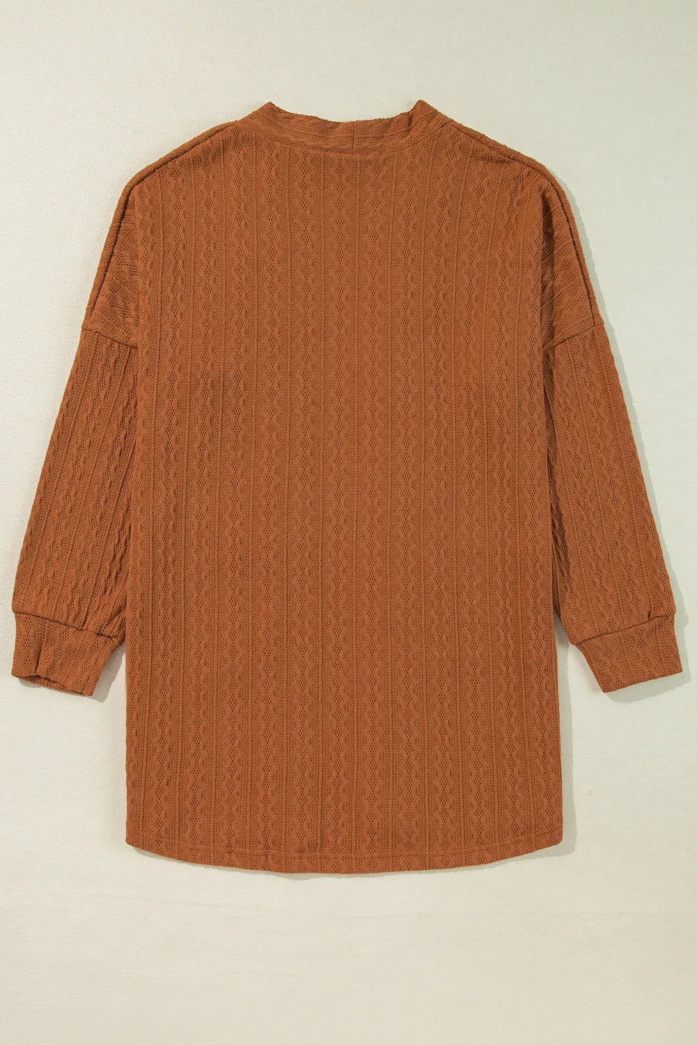 Textured Pocketed Open Front Long Sleeve Cover Up-Angel Casuals