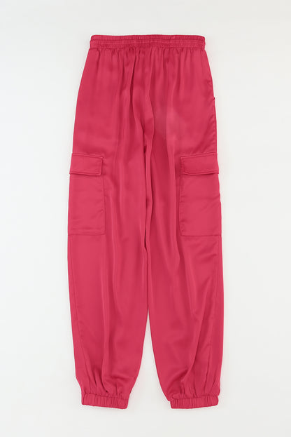 Long Tie Waist Pocketed Pants-Angel Casuals