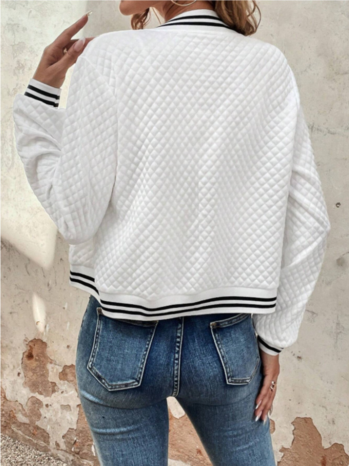 Zip Up Long Sleeve Jacket-Angel Casuals
