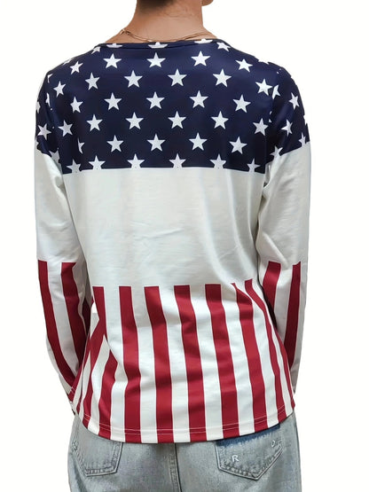 Crisscross Color Block Long Sleeve T-Shirt-Angel Casuals