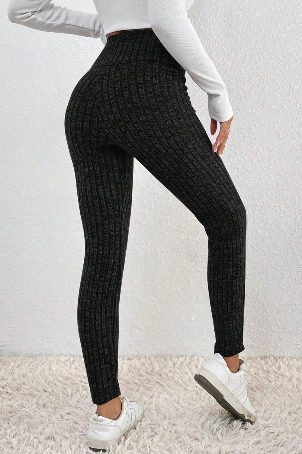 Ribbed High Waist Leggings-Angel Casuals