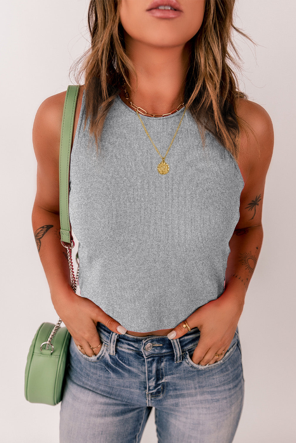 Round Neck Tank Top-Angel Casuals