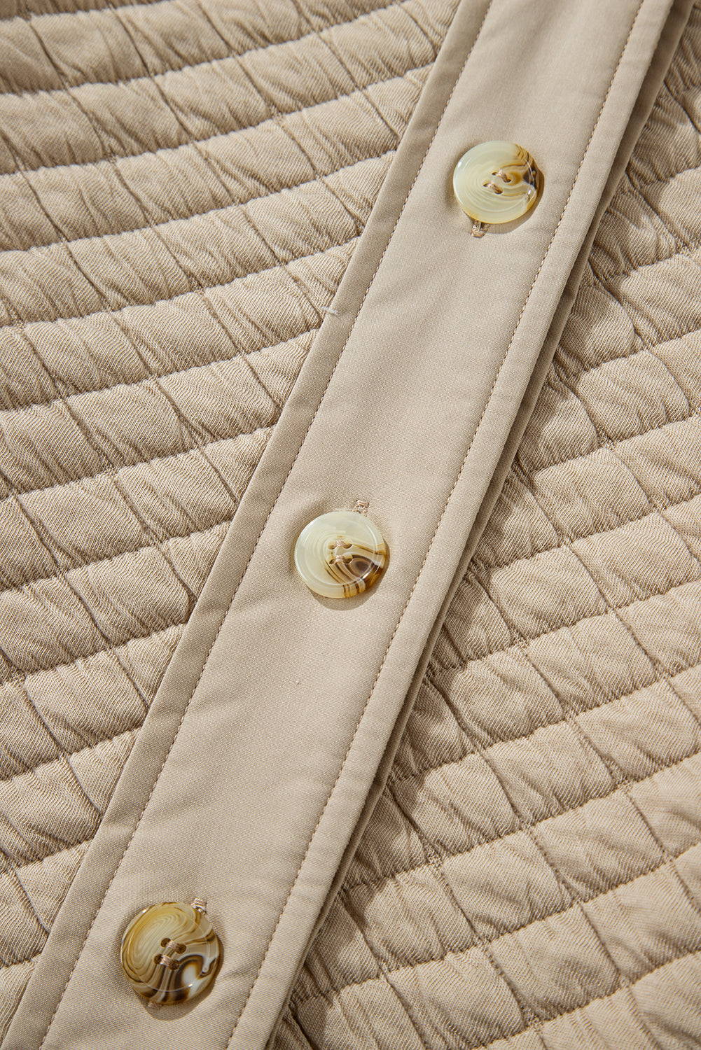 Exposed Seam Collared Neck Button Up Shacket-Angel Casuals