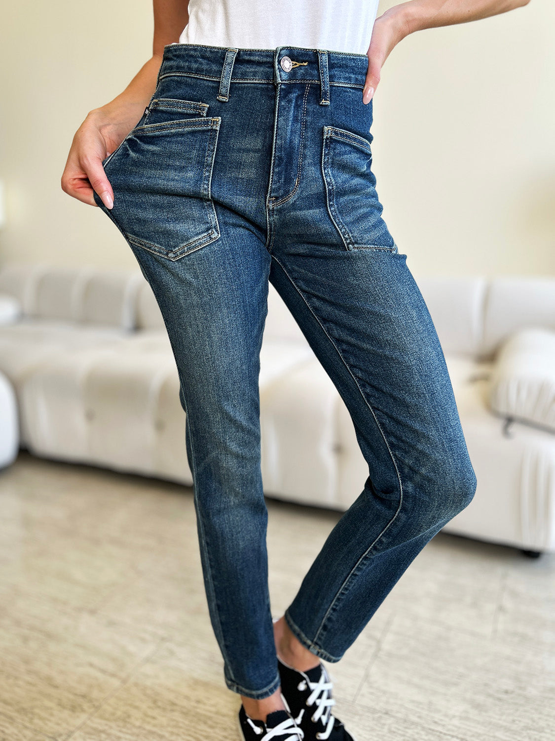 Judy Blue Full Size High Waist Skinny Jeans-Angel Casuals