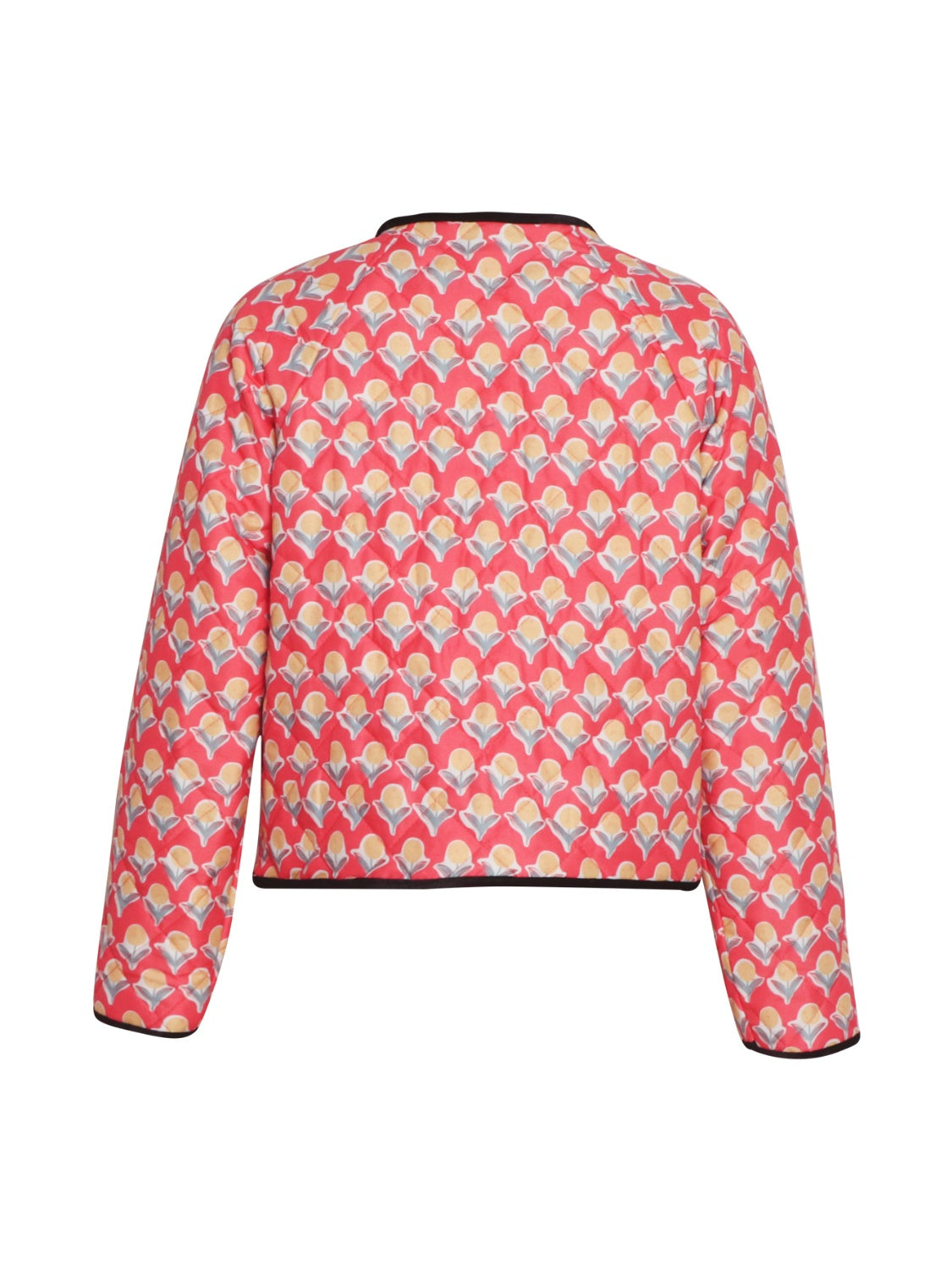 Tied Printed Long Sleeve Jacket-Angel Casuals