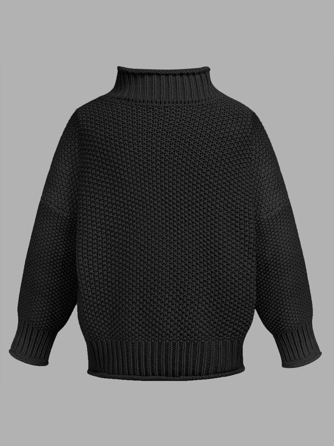 Turtleneck Long Sleeve Sweater-Angel Casuals