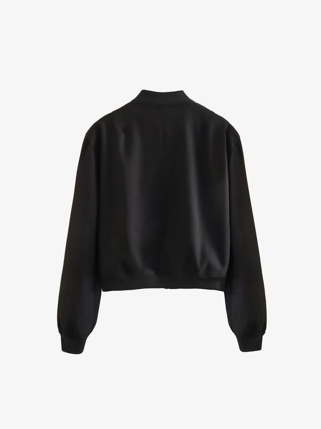 Pocketed Snap Down Baseball Collar Jacket-Angel Casuals