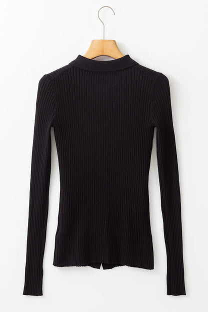Button Up Collared Neck Cardigan-Angel Casuals