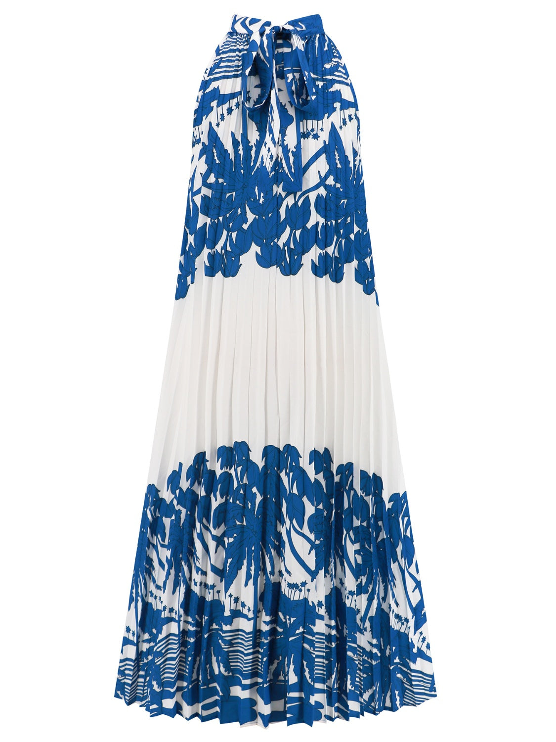 Tied Printed Sleeveless Midi Dress-Angel Casuals