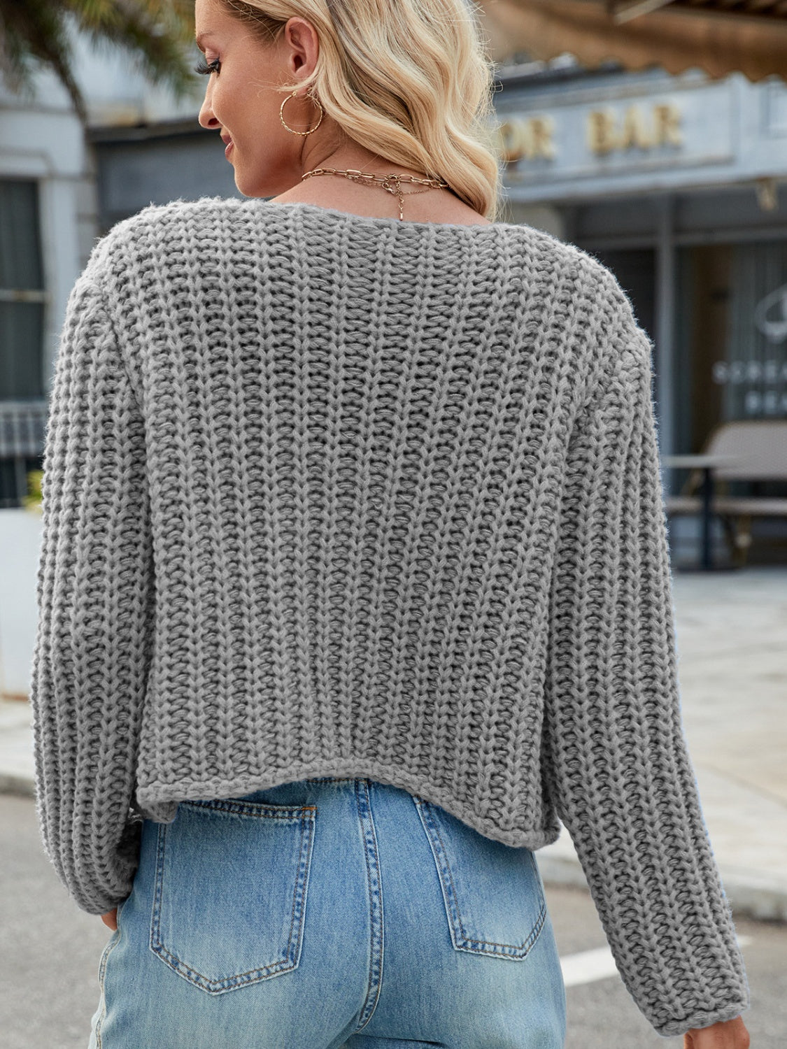 Round Neck Button Up Cardigan with Pockets-Angel Casuals