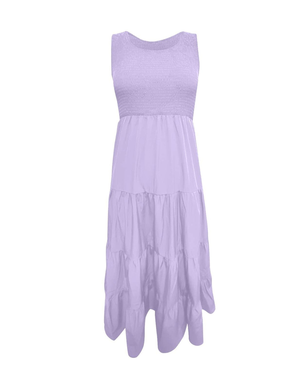 Tiered Smocked Wide Strap Dress-Angel Casuals