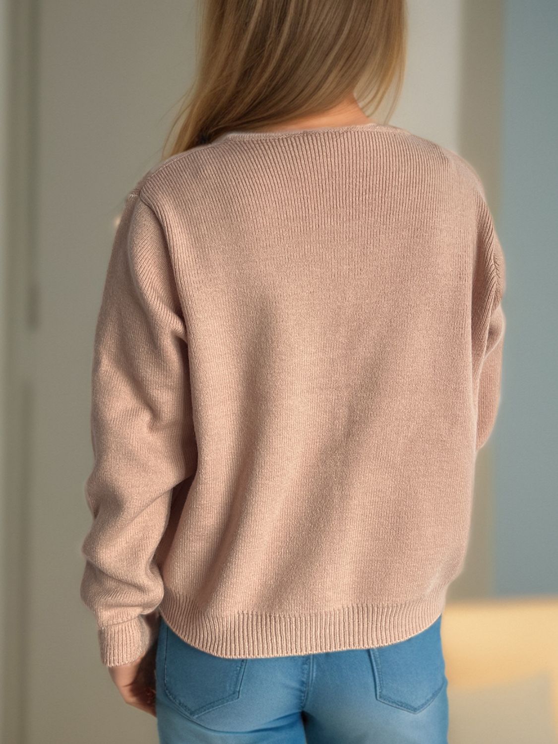 Button Down Long Sleeve Cardigan with Pockets-Angel Casuals