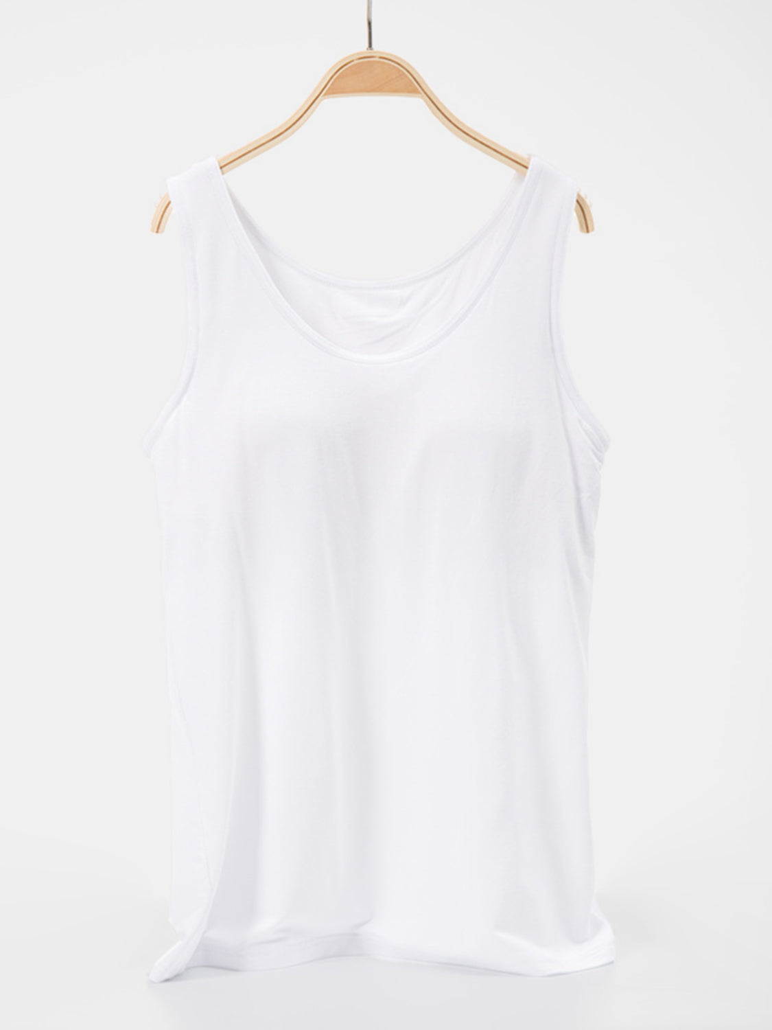 Scoop Neck Wide Strap Tank-Angel Casuals