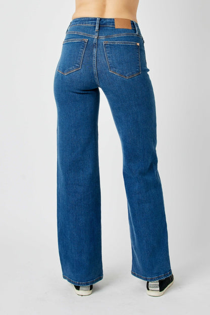 Judy Blue Full Size High Rise Straight Jeans-Angel Casuals