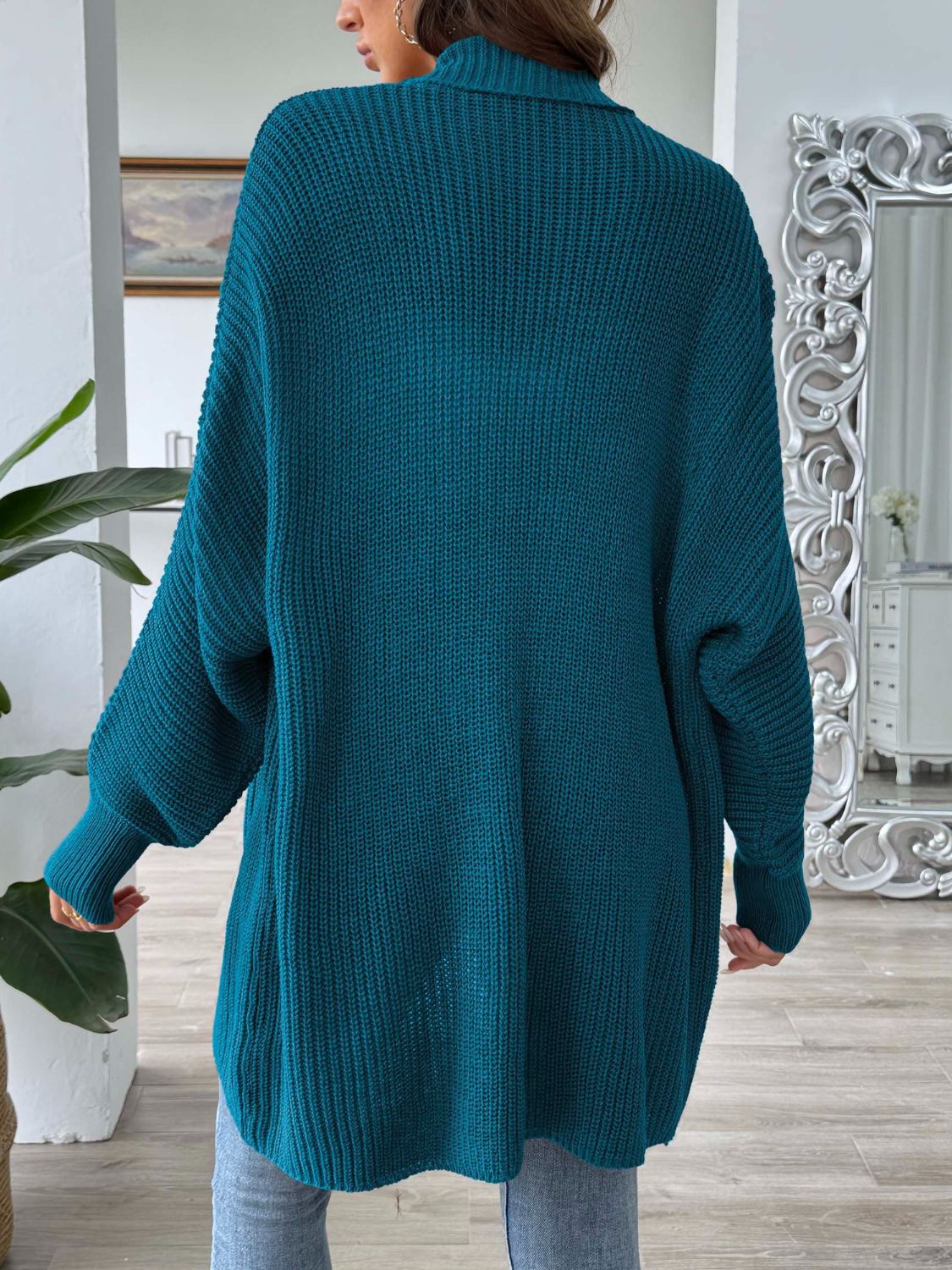 Open Front Long Sleeve Cardigan-Angel Casuals